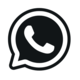 whatsapp logo zwart wit