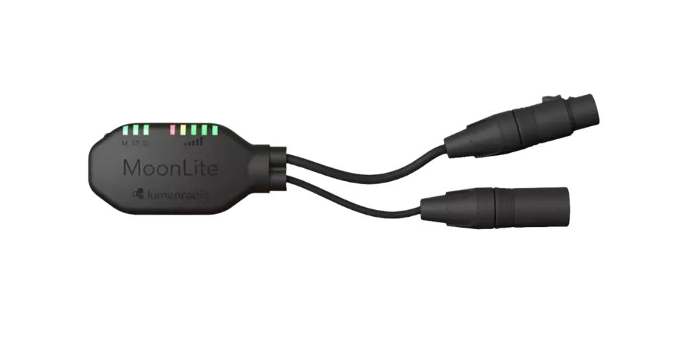 De Lumenradio Moonlite. Flexibele en betrouwbare draadloze DMX: net zo goed als via een kabel.
