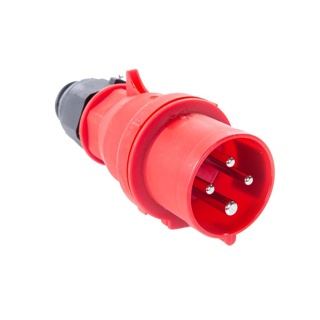 CEE Bals 16A 4-pin kabeldeel QC male rood