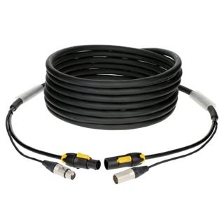 Combi kabel 3x1,5mm2 PowerCON TRUE1 XLR3 1,5m zw.