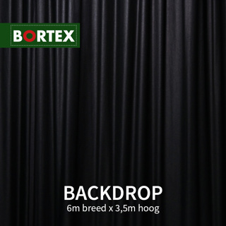 Bortex backdrop 320 g/m² 6m breed x 3,5m hoog