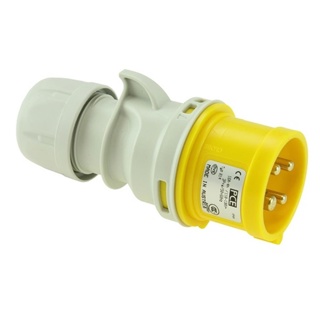 CEE PCE 16A 4-pin kabeldeel 110V male geel