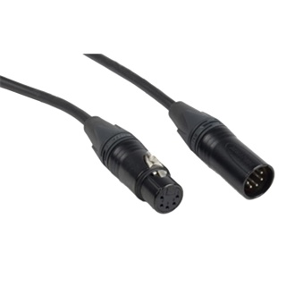 Neutrik XLR DMX kabel 5-pin 10m zwart
