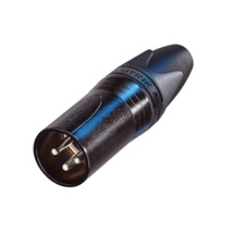 Neutrik XLR NC3MXX 3-pin kabeldeel male zwart