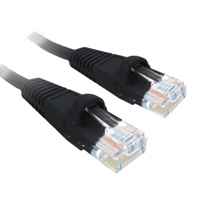 Ethernet kabel CAT5e U/UTP 4P24 PVC zwart RJ45 1m