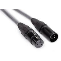 Admiral DMX kabel 5-pin XLR 120 ohm 0.5m zwart