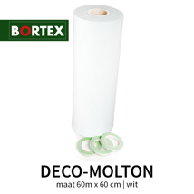 Bortex deco-molton op maat 60m x 60cm wit