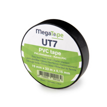 MegaTape PVC vloertape UT7 33m rol 19mm zwart