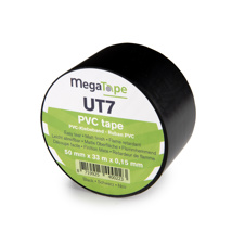 MegaTape PVC vloertape UT7 33m rol 50mm zwart